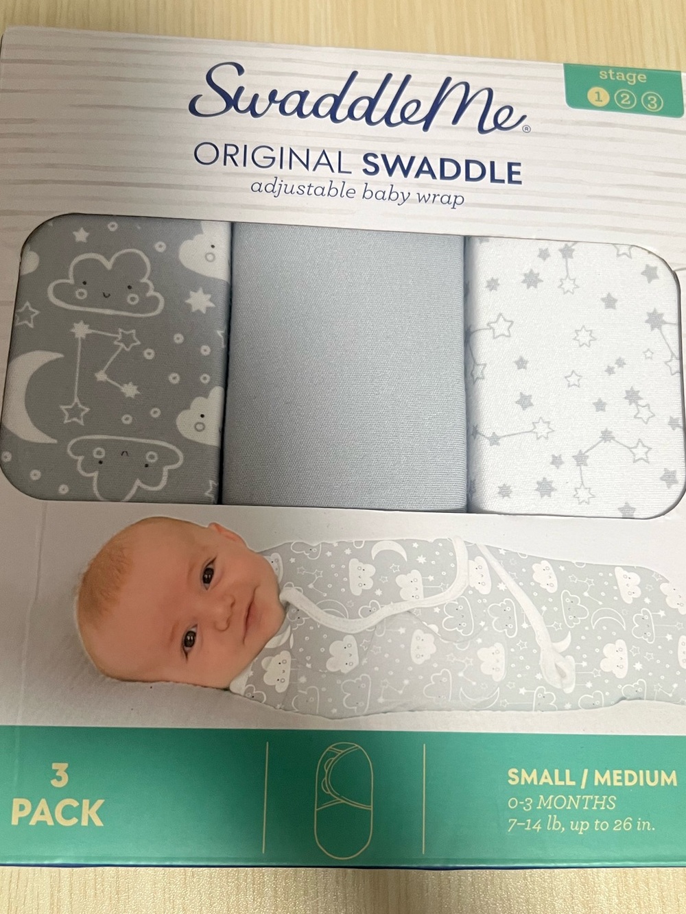 Swaddle Me original swaddle 3 pack stage 1